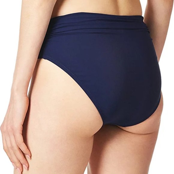 Profile By Gottex - Navy Ruched High Waist Swimsuit Bottom - Picture 3 of 4